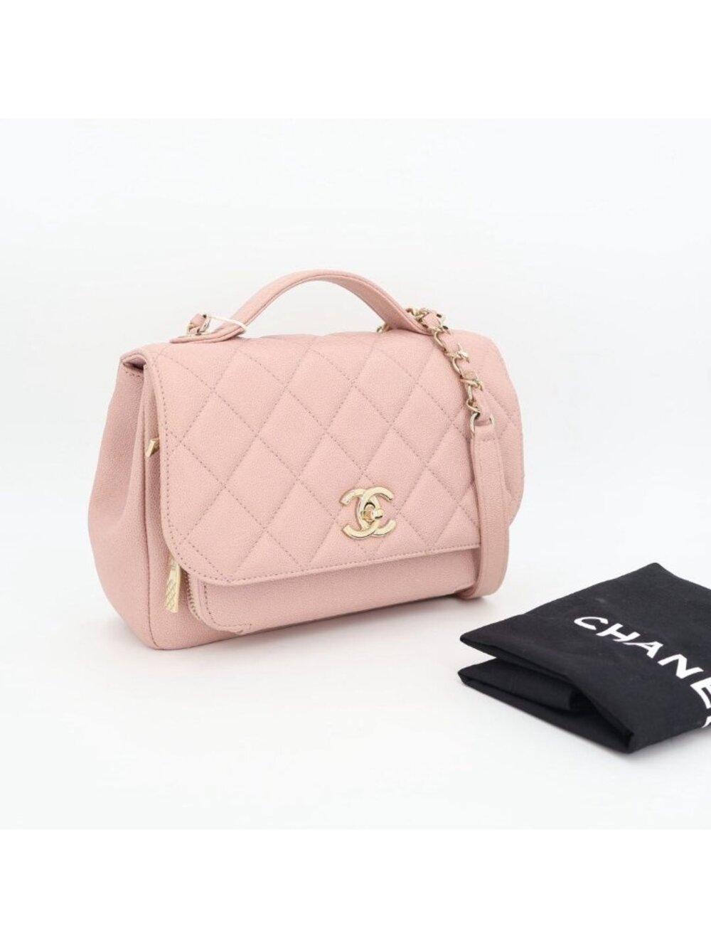 Chanel Business Affinity Caviar Leather 2-Way Shoulder Bag